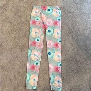 Girls flower leggings